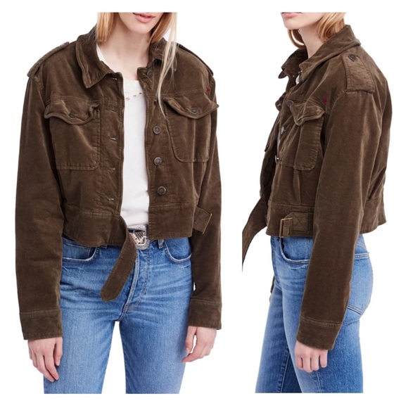 Free People Jackets & Blazers - FREE PEOPLE Moss Everlyn Corduroy Jacket Sz Med